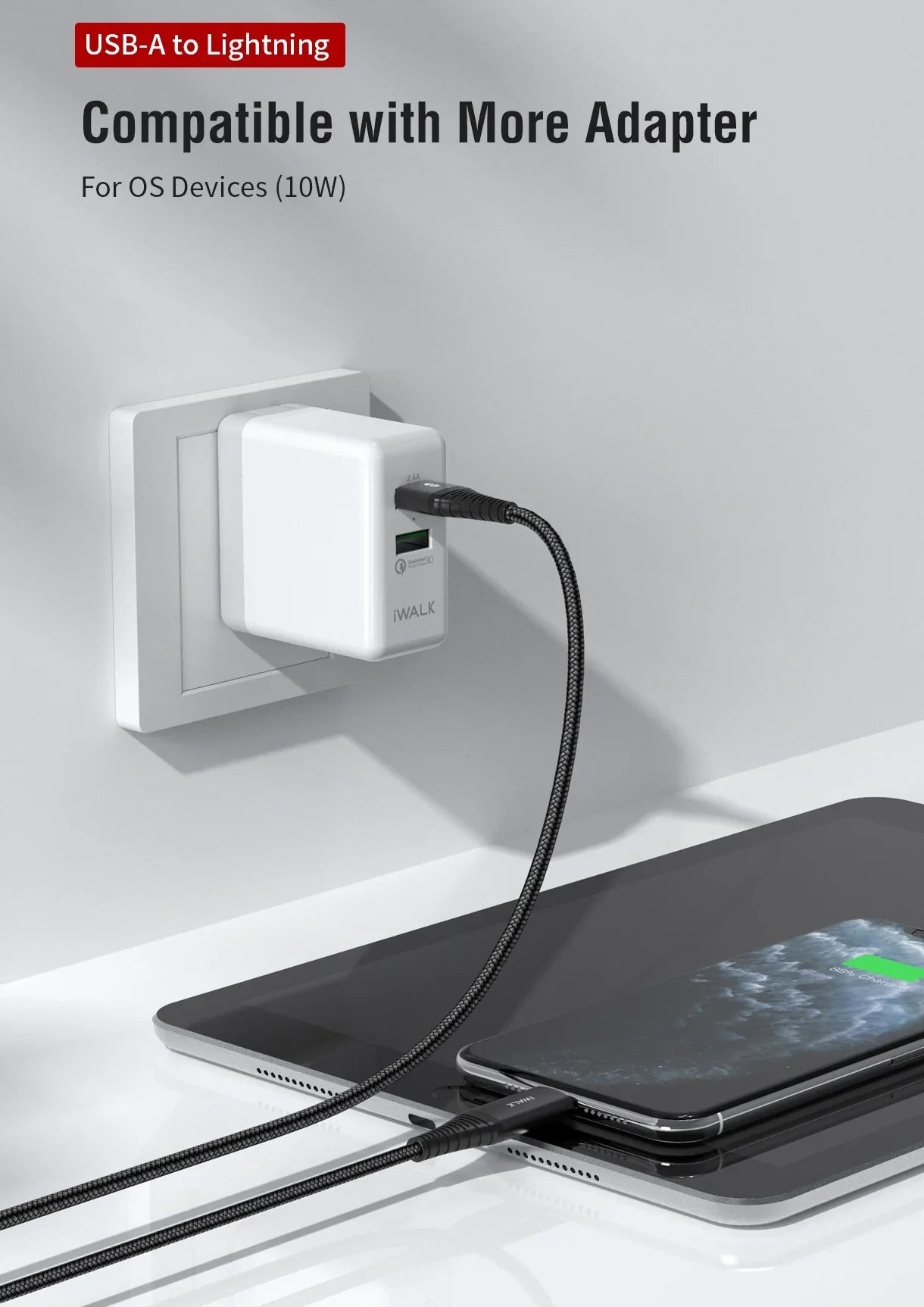 iWalk 60W 4in1 Twister Duo Cable 1M Cable - Black - Tashqila iWalk 60W 4in1 Twister Duo Cable 1M Cable - Black - Tashqila
